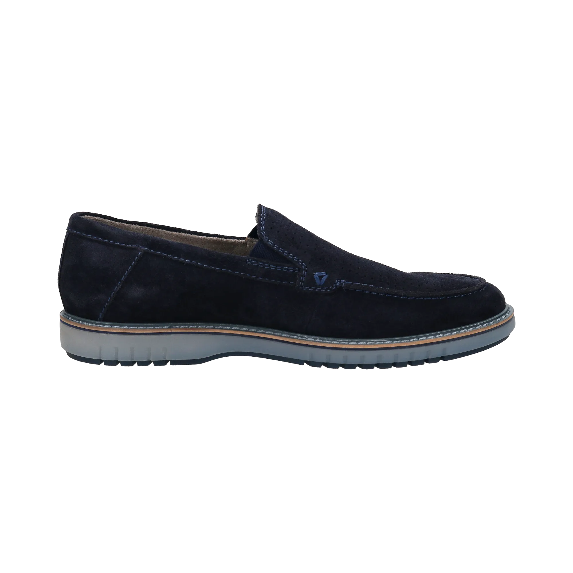 Leder Slip on dunkelblau
