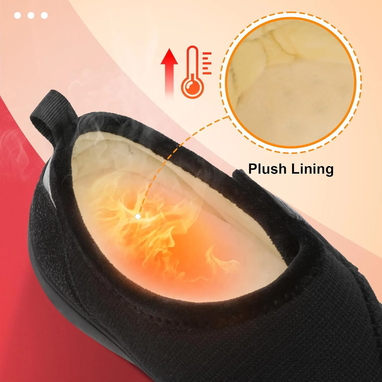 LeIsfIt Mens Slippers Wide House Shoes Adjustable Diabetic Shoes Arthritis Swollen House Slippers Indoor Outdoor