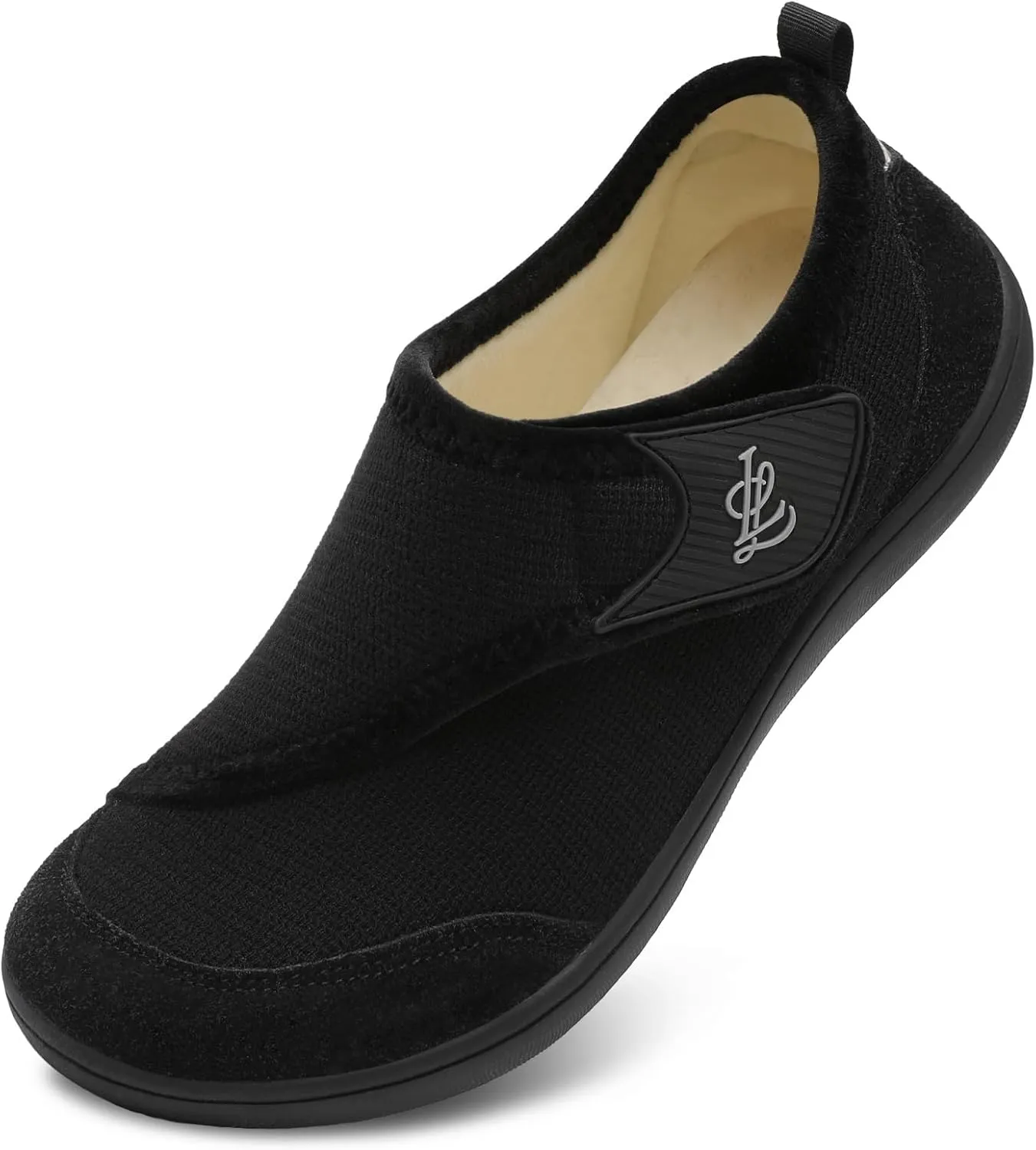 LeIsfIt Mens Slippers Wide House Shoes Adjustable Diabetic Shoes Arthritis Swollen House Slippers Indoor Outdoor