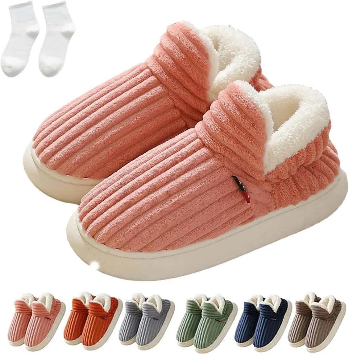 LELEBEAR Pluffi Cozy Stylish Slipper, Pluffi Slipper Booties, Winter Fuzzy Warm Lining Slippers for Women and Men
