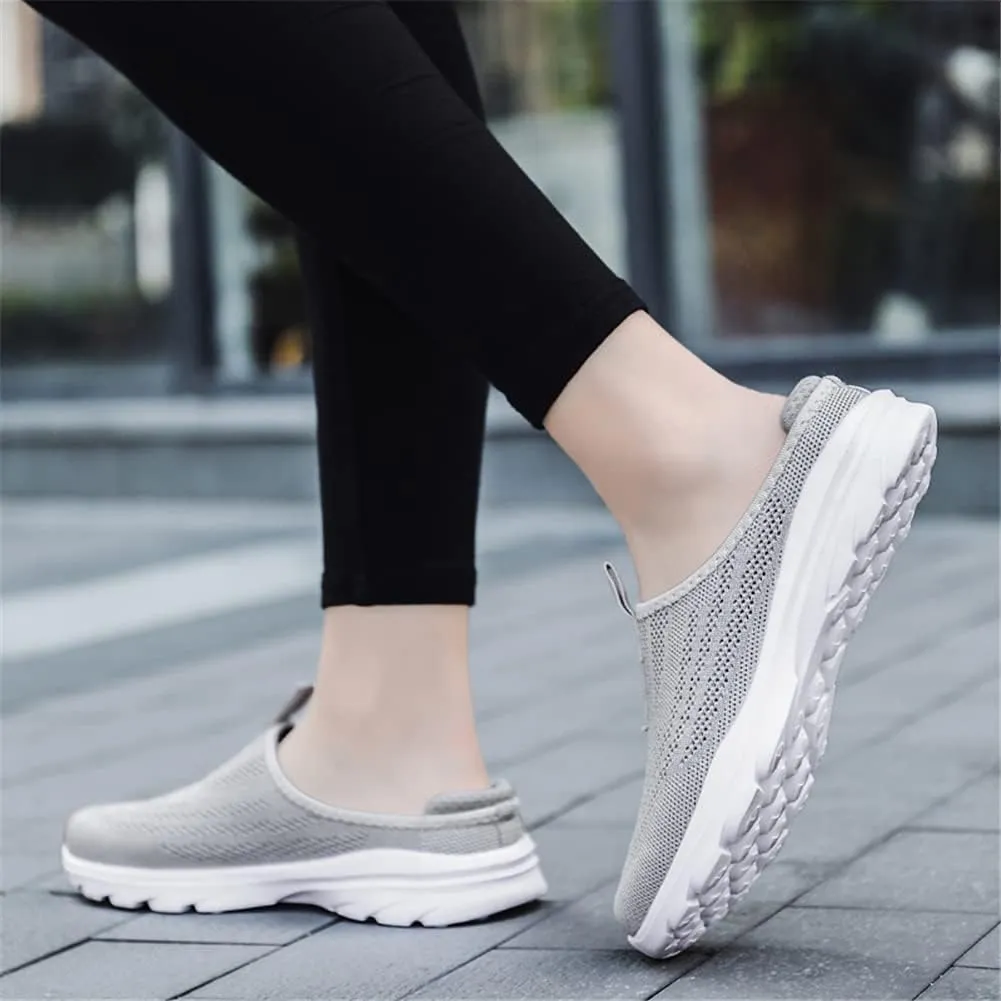 LLTMALL Women's Lightweight Closed Toe Slippers Slip-on Backless Sneakers Mesh Mule Shoes