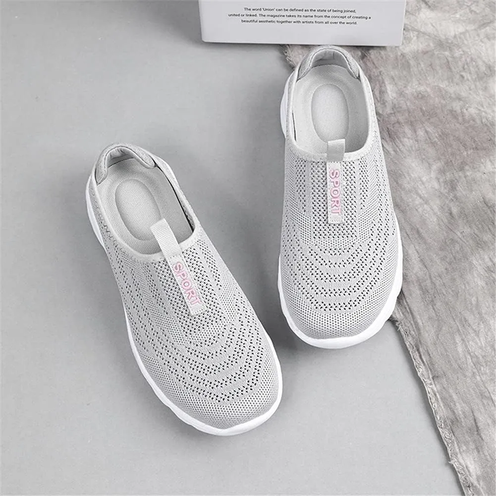 LLTMALL Women's Lightweight Closed Toe Slippers Slip-on Backless Sneakers Mesh Mule Shoes