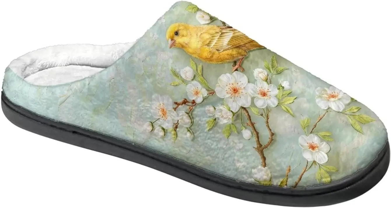 Lotusorchid Home Slipper Warm Cozy House Slipper Memory Foam Closed Toe Scuff Slipper Slip On Clog Slipper for Women Men, Non-Slip Comfy Winter Slipper