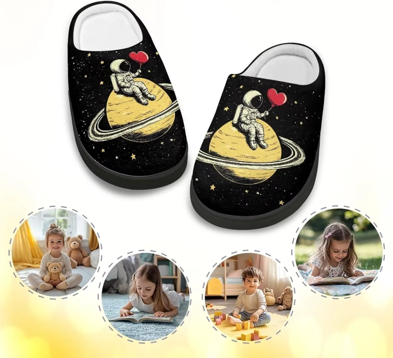 Lotusorchid Sleep Slipper for Kids, Warm Cozy Girls Bedroom Slipper Memory Foam House Slipper for Boys, Non Slip House Shoes Indoor Outdoor
