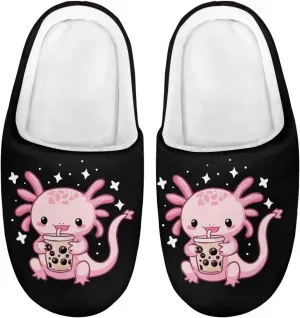 Lotusorchid Slippers for Kids Non Slip Fuzzy Warm Girls House Slipper Anti-Slip Boys Slippers Soft Bedroom Slipper