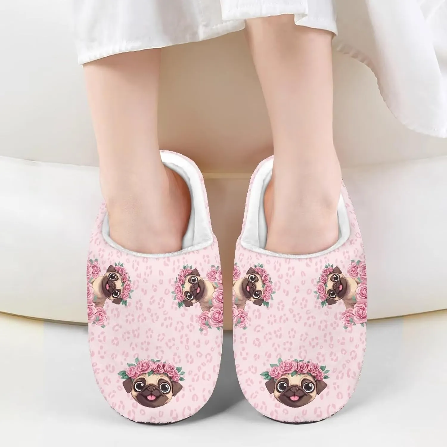 Lotusorchid Slippers for Kids Non Slip Fuzzy Warm Girls House Slipper Anti-Slip Boys Slippers Soft Bedroom Slipper