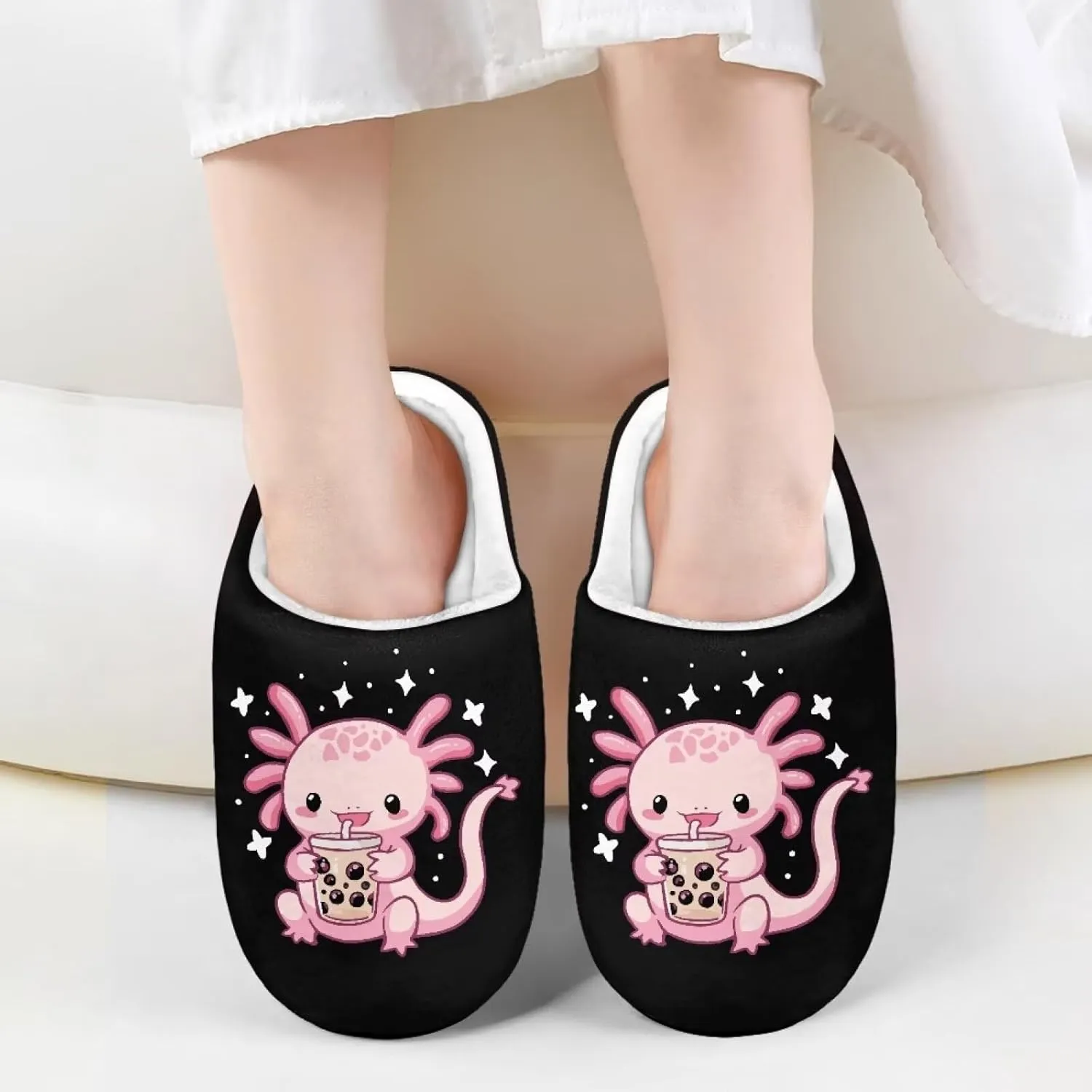 Lotusorchid Slippers for Kids Non Slip Fuzzy Warm Girls House Slipper Anti-Slip Boys Slippers Soft Bedroom Slipper