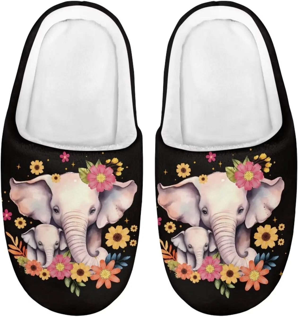 Lotusorchid Slippers for Kids, Soft Cushion House Slipper for Girls, Cozy Closed Toe Bedroom Slipper for Boys, Fuzzy Sleep Slippers