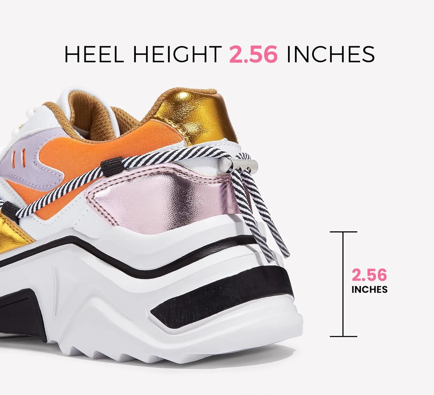 LUCKY STEP Women's Platform Colorful Fashion Sneakers Retro Colorblock Stylish Cute Chunky Dad Walking Shoes