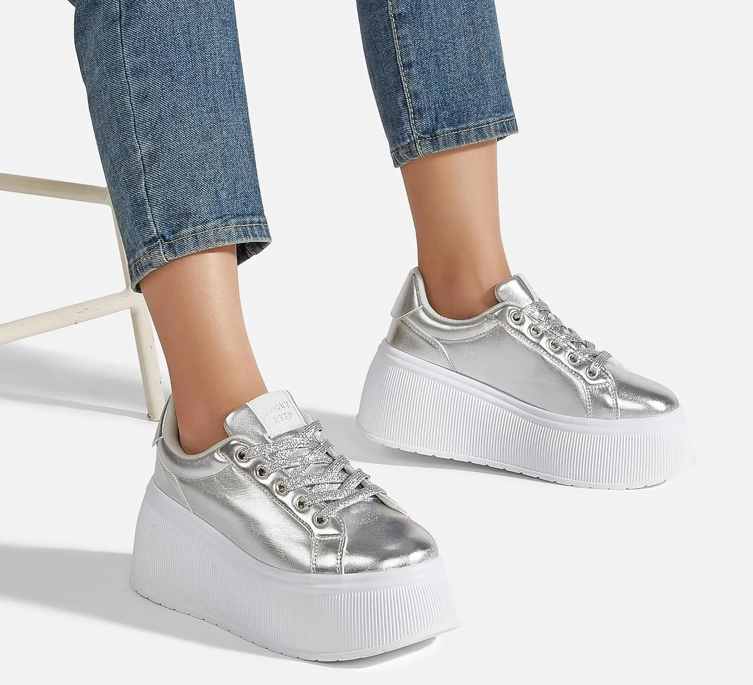 LUCKY STEP Women's Platform Fashion Sneakers Classic Wedge Canvas Casual Low Top Retro Walking Shoes