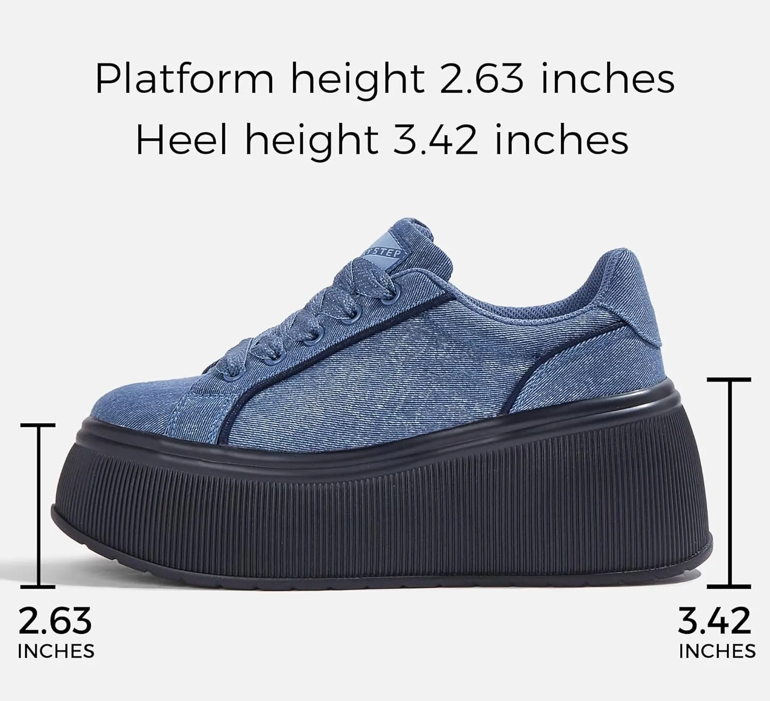 LUCKY STEP Women's Platform Fashion Sneakers Classic Wedge Canvas Casual Low Top Retro Walking Shoes