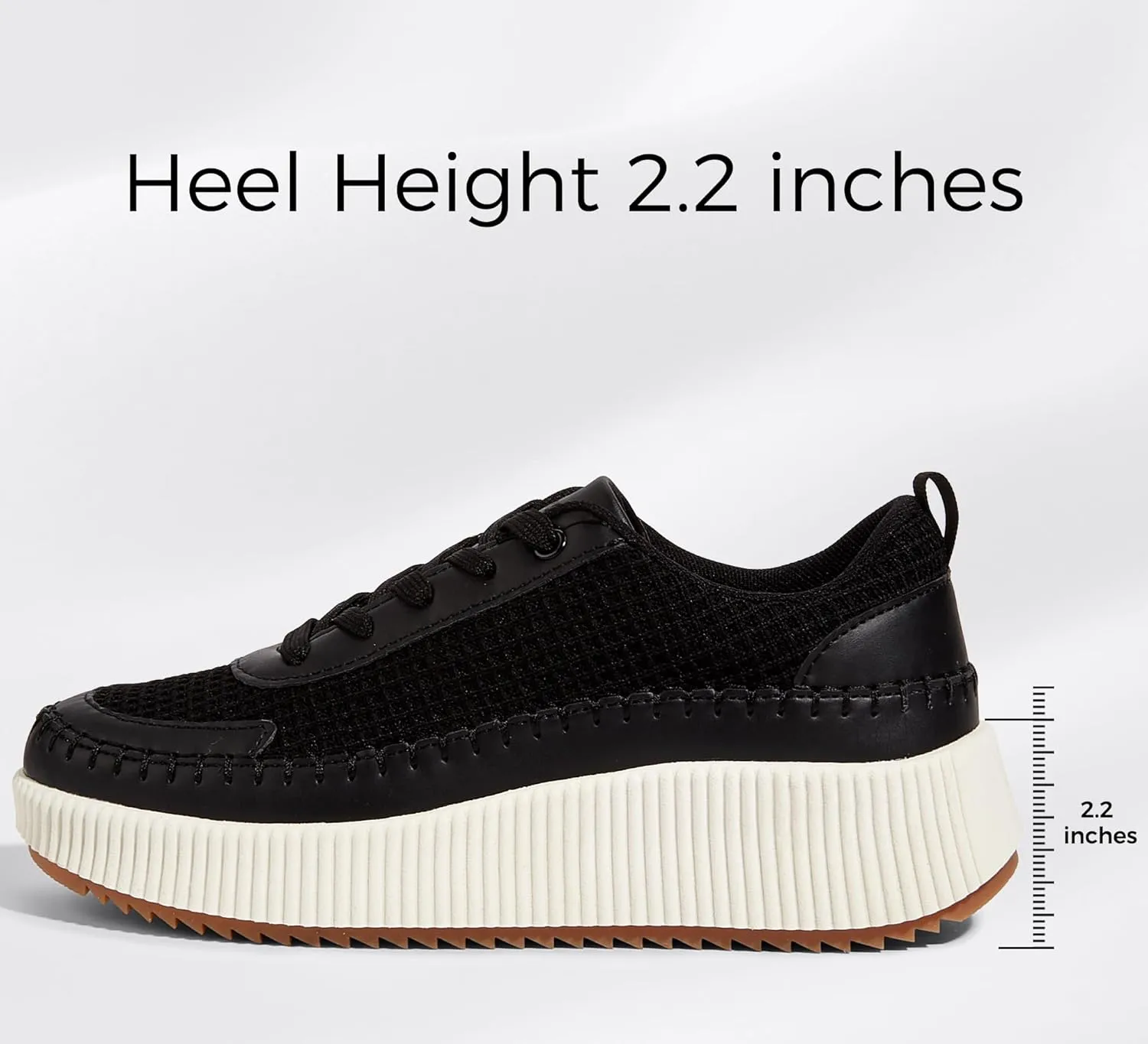 LUCKY STEP Women's Platform Sneakers Rhinestone Fashion Chunky Casual Sparkly Retro Braided Walking Shoes
