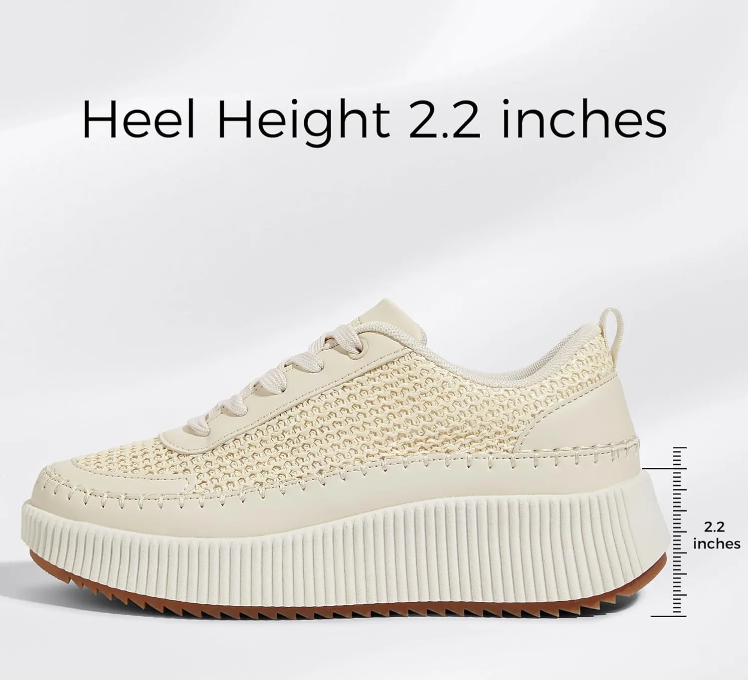 LUCKY STEP Women's Platform Sneakers Rhinestone Fashion Chunky Casual Sparkly Retro Braided Walking Shoes