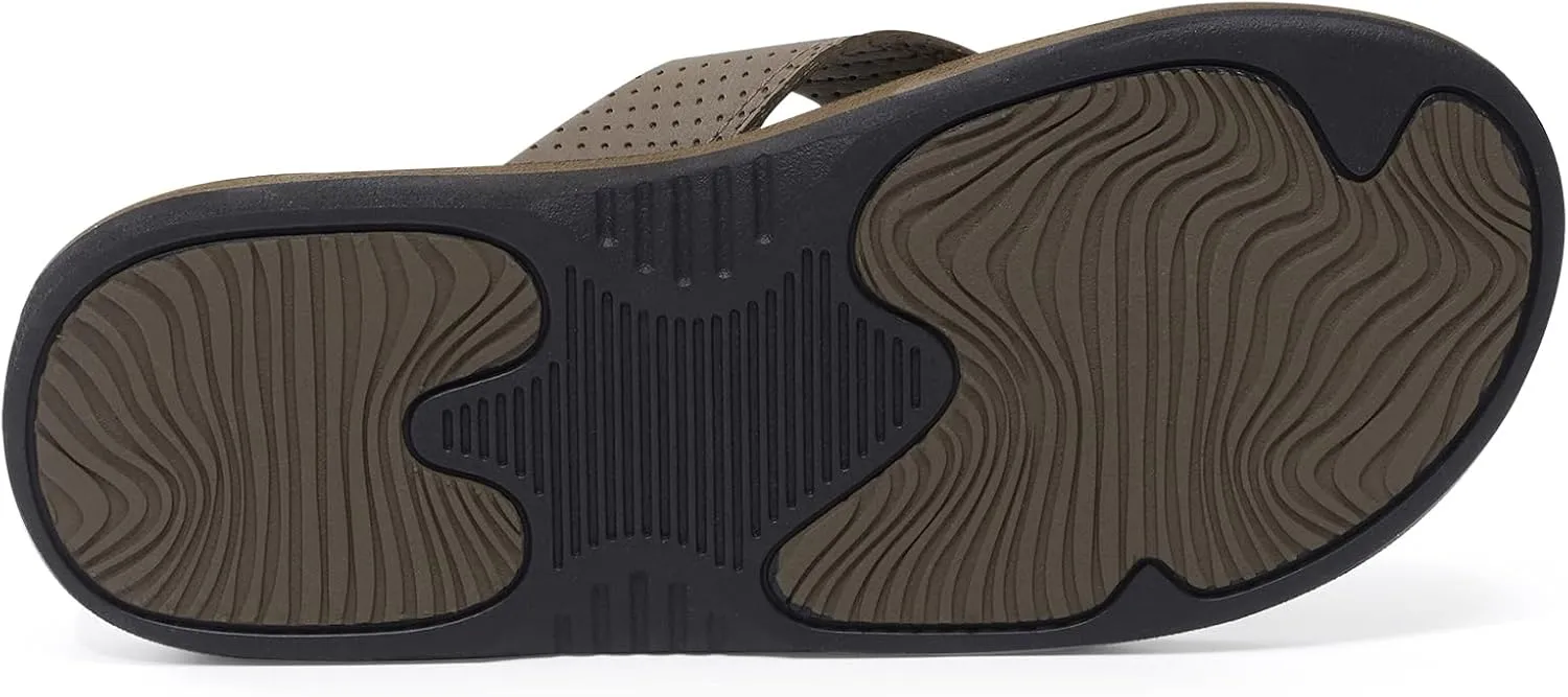 MALIDA Mens Flip Flops Non-Slip Bathroom Shower Shoes Waterproof Cushion foam Indoor and Outdoor Thong Sandals