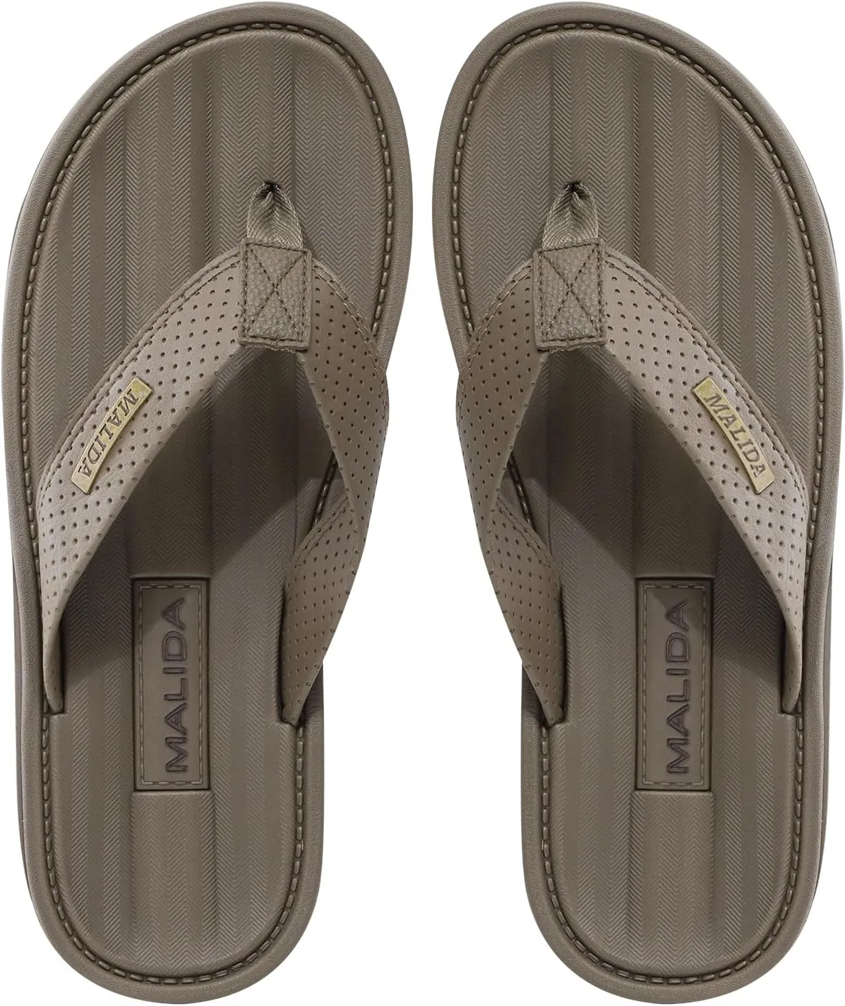 MALIDA Mens Flip Flops Non-Slip Bathroom Shower Shoes Waterproof Cushion foam Indoor and Outdoor Thong Sandals