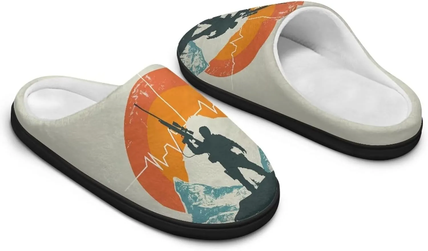 Mens Cozy Fluffy Slippers Slip On Casual House Shoes Indoor Warm Sandal Non Slip Slippers SizeUS 4-15