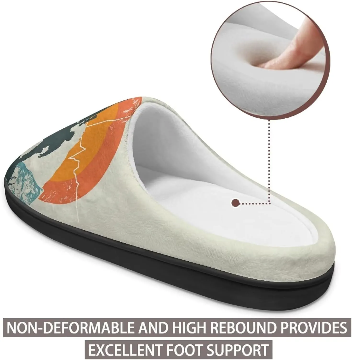 Mens Cozy Fluffy Slippers Slip On Casual House Shoes Indoor Warm Sandal Non Slip Slippers SizeUS 4-15