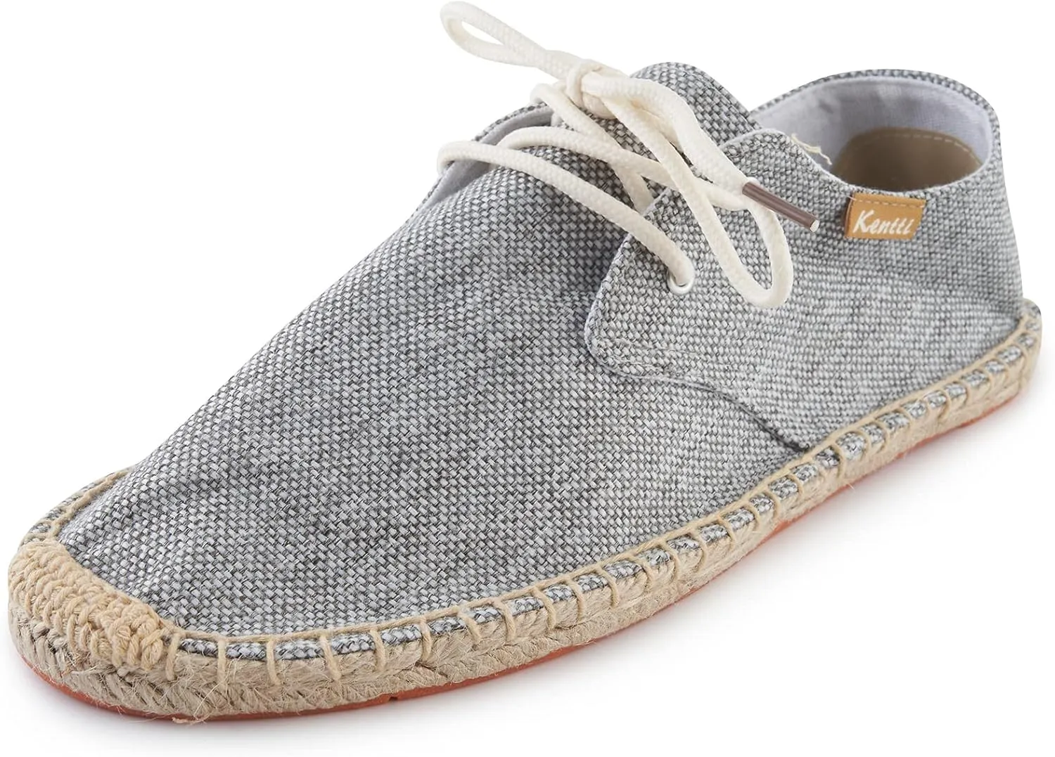 Men's Lace up Casual Canvas Slip on Flat Espadrille Shoes