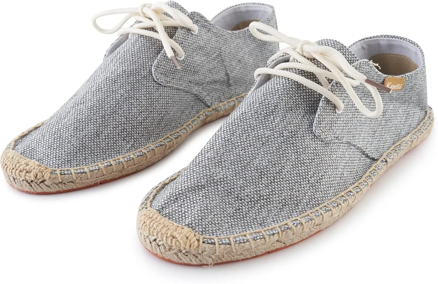 Men's Lace up Casual Canvas Slip on Flat Espadrille Shoes