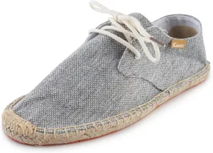Men's Lace up Casual Canvas Slip on Flat Espadrille Shoes
