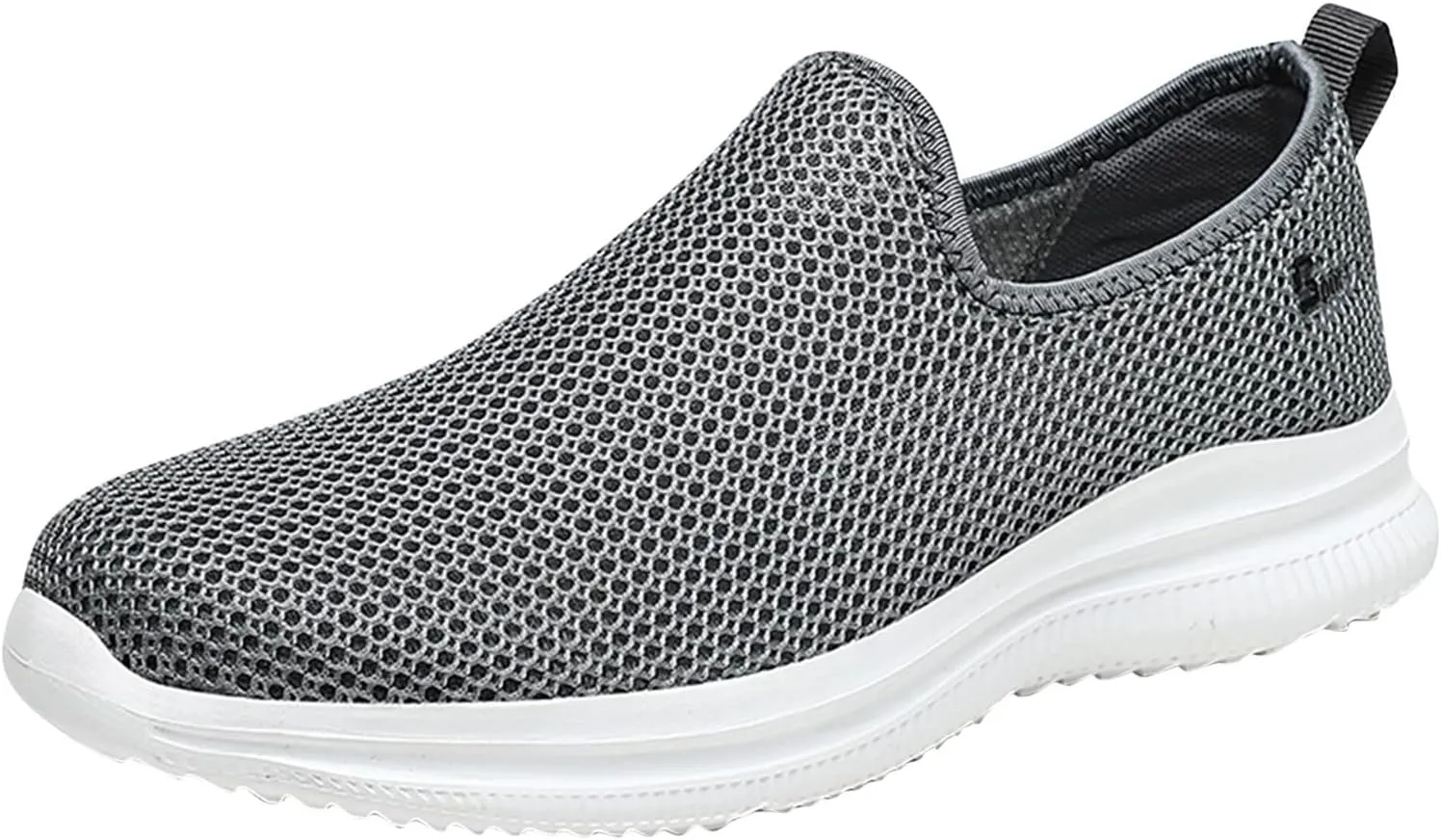 Men's Mesh Slip-On Loafers, Classic Stylish Sneakers, Flat-Soled Casual Lightweight Slipper Comfortable Breathable Walking Shoes, Soft Non-Slip Sole