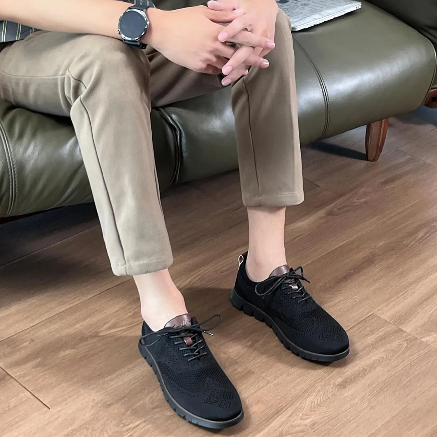 Men's Wide Casual Dress Shoes Business Casual Sneaker Shoes for Men