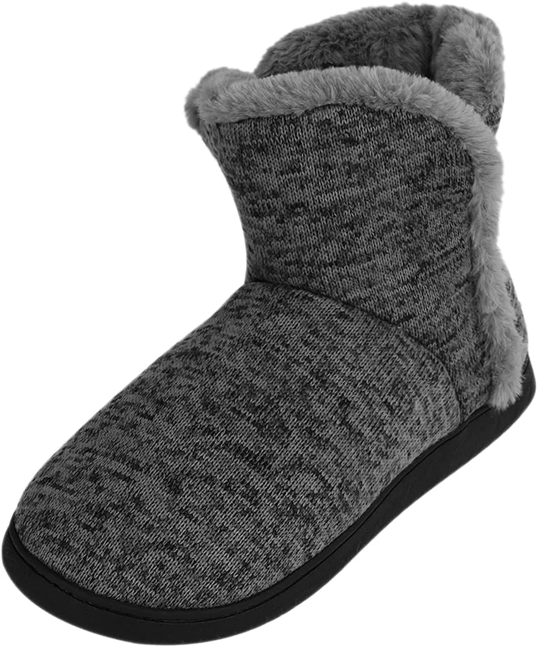 Men's Winter House Boots Slipper Fleece Lined Indoor Anti-slip Outdoor Bootie Slippers Home Shoes