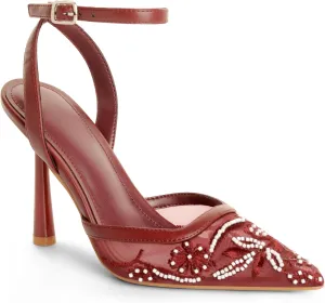 Mesh Closed Pointed Toe High Heels for Women
