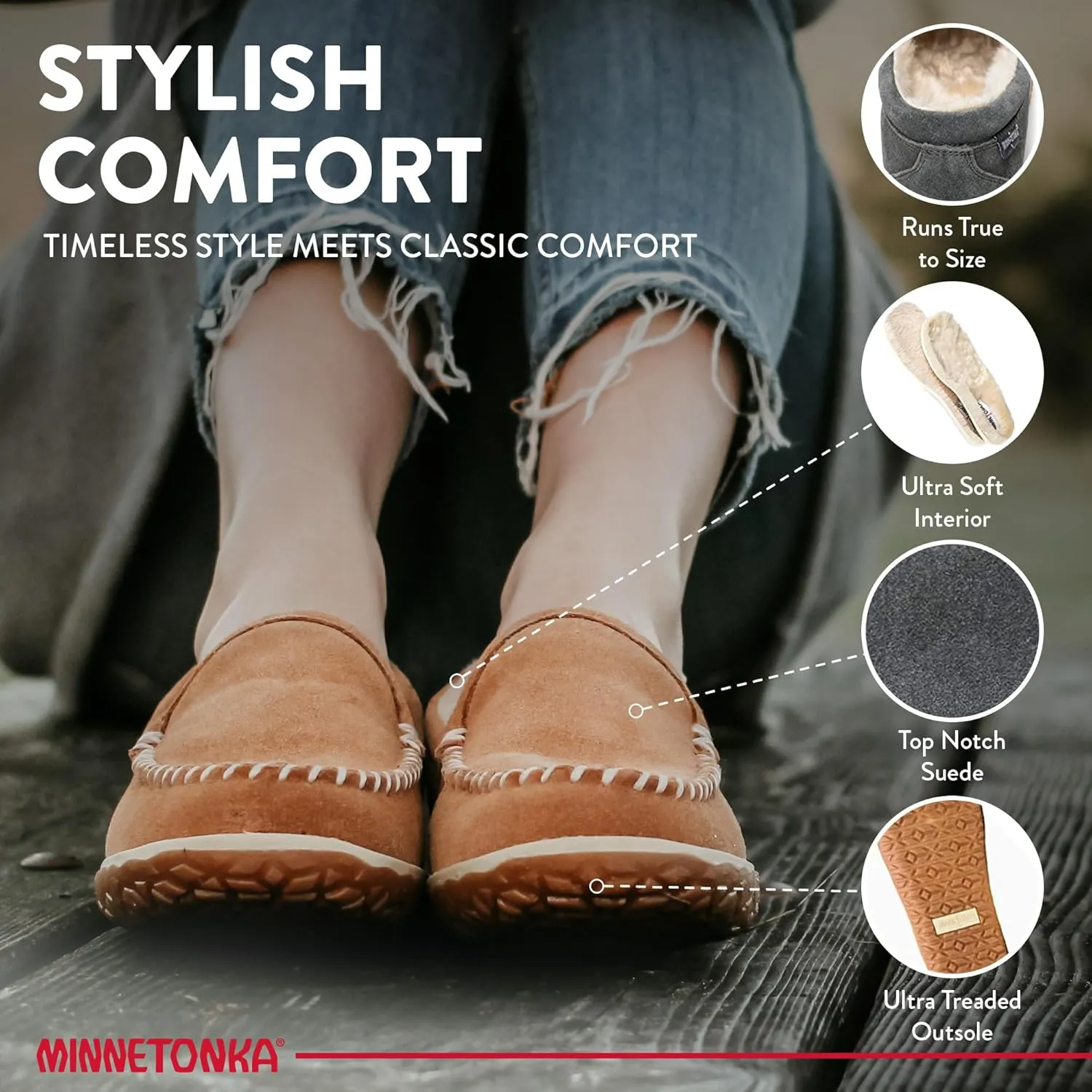 Minnetonka Womens Tempe Moccasins
