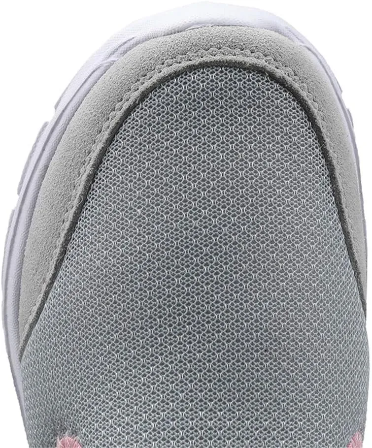 MizHome Women's Backless Walking Sneakers Summer Slip-on Mule Shoes Closed Toe Slippers