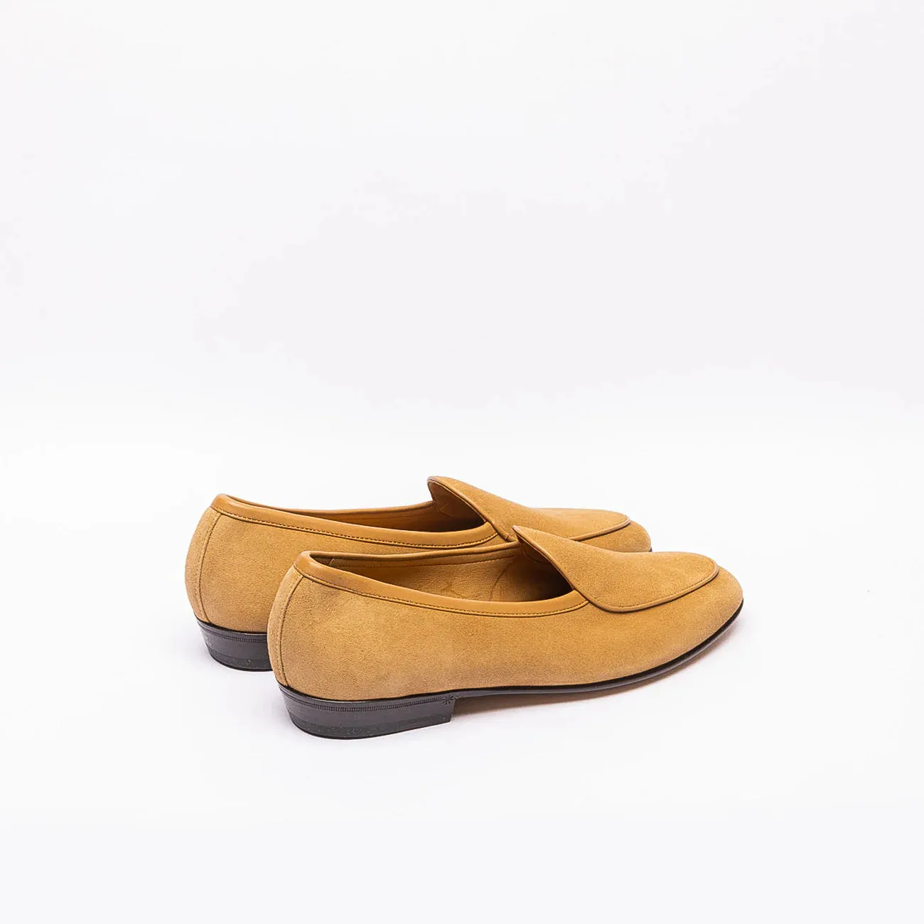Mocassino slip-on Baudoin & Lange Sagan Classic in camoscio beige