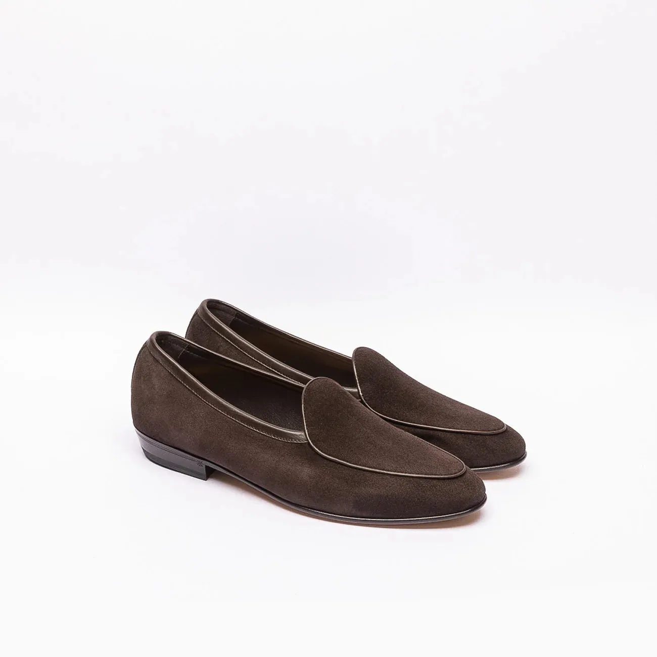Mocassino slip-on Baudoin & Lange Sagan Classic in camoscio marrone