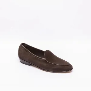Mocassino slip-on Baudoin & Lange Sagan Classic in camoscio marrone