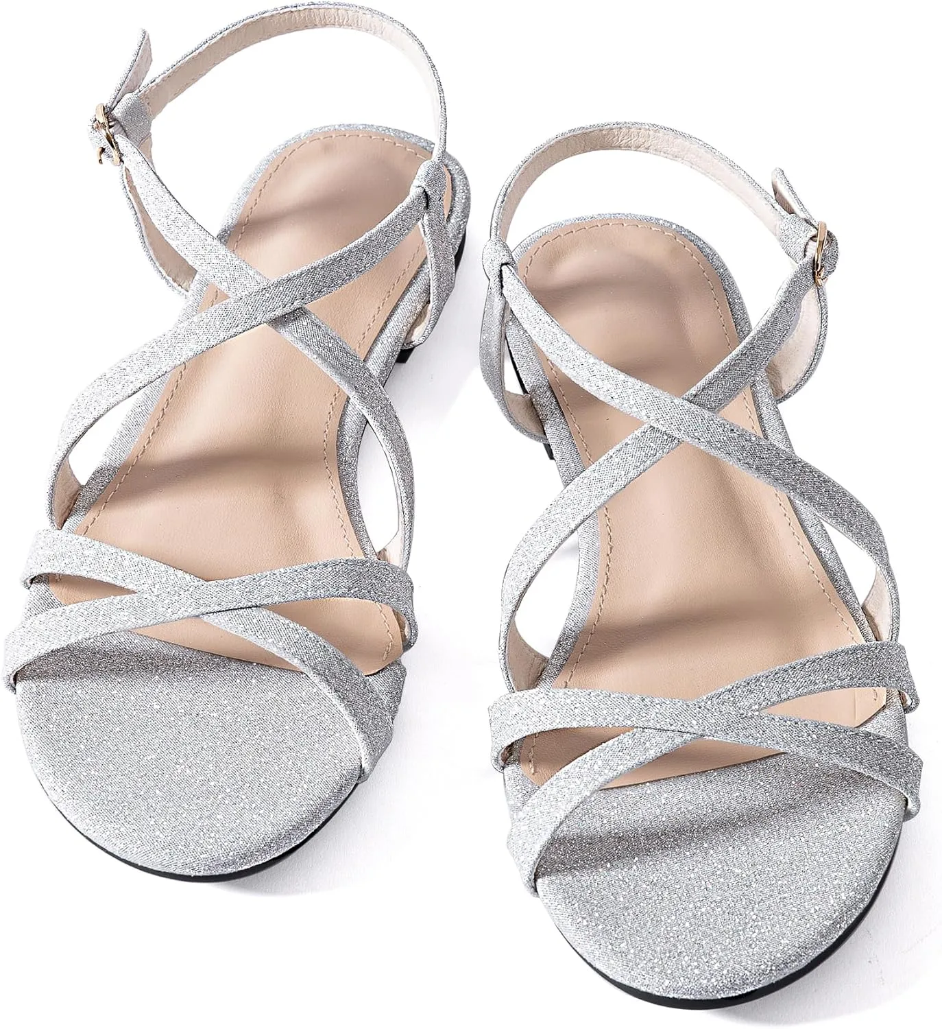 Mtzyoa Women Flat Sandals Summer Gladiator Adjustable Ankle Strappy Dressy Cross Vacation Comfort Cushioning Leather Non-Slip Casual Party Trendy