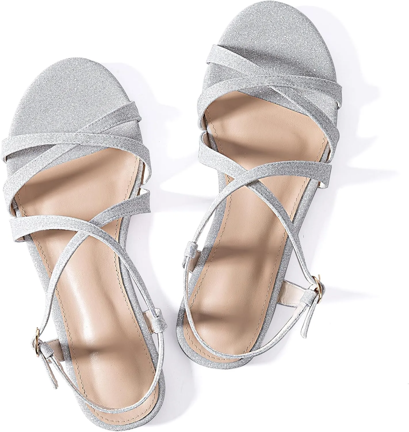 Mtzyoa Women Flat Sandals Summer Gladiator Adjustable Ankle Strappy Dressy Cross Vacation Comfort Cushioning Leather Non-Slip Casual Party Trendy