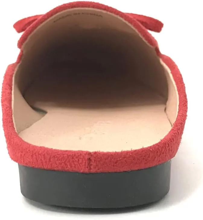 Mule Loafers for Women Flats Bowknot Slip On Slides Open Back Summer Casual Shoes