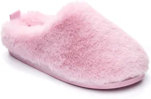 Mule Slippers for Women Indoor Outdoor - Faux Fur Slides, Memory Foam Slip On Slippers - Non-Slip Outsole, Machine Washable - Womens Slip On House Shoes - Ariana