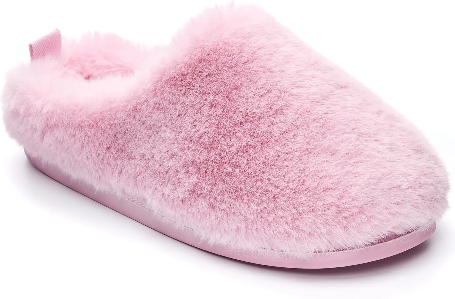 Mule Slippers for Women Indoor Outdoor - Faux Fur Slides, Memory Foam Slip On Slippers - Non-Slip Outsole, Machine Washable - Womens Slip On House Shoes - Ariana