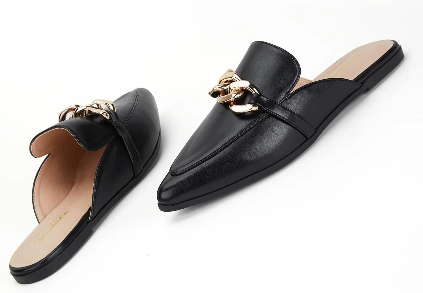 Mules for Women Flats Pointed Toe Slip On Slides Loafer Shoes