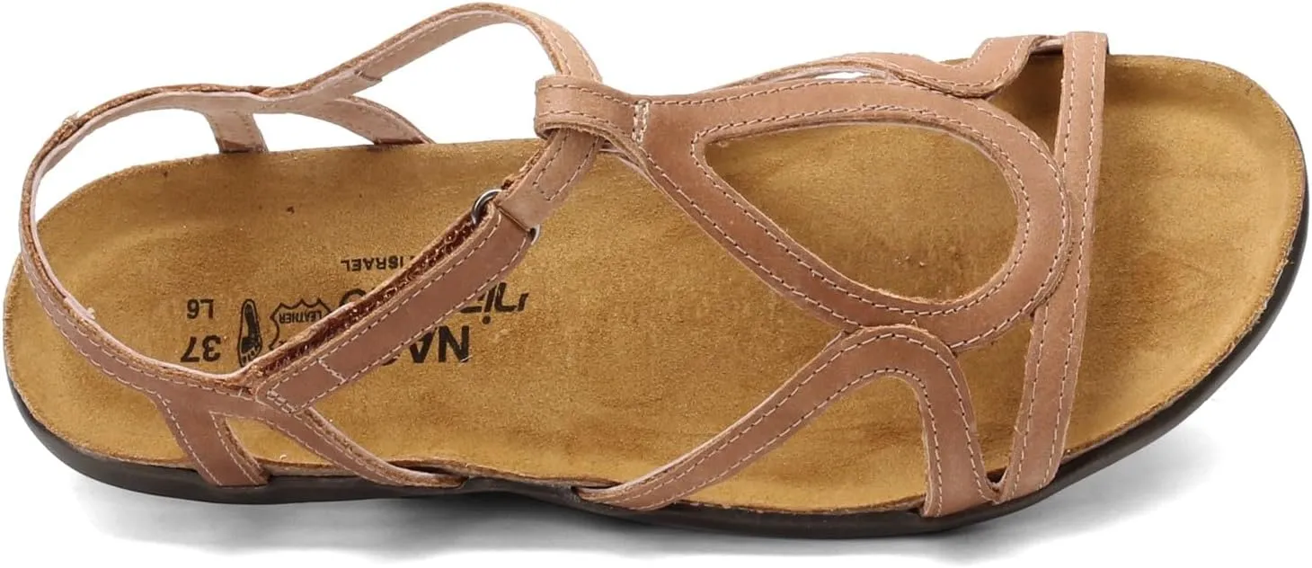 NAOT Footwear Women’s Dorith Sandal with Cork Footbed and Arch Support Footbed - Adjustable Sandal With Backstrap - Comfort and Support – Lightweight and Perfect for Travel - Narrow to Medium Fit