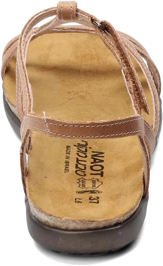 NAOT Footwear Women’s Dorith Sandal with Cork Footbed and Arch Support Footbed - Adjustable Sandal With Backstrap - Comfort and Support – Lightweight and Perfect for Travel - Narrow to Medium Fit