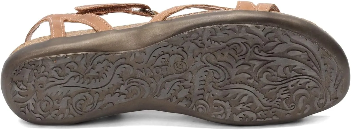 NAOT Footwear Women’s Dorith Sandal with Cork Footbed and Arch Support Footbed - Adjustable Sandal With Backstrap - Comfort and Support – Lightweight and Perfect for Travel - Narrow to Medium Fit
