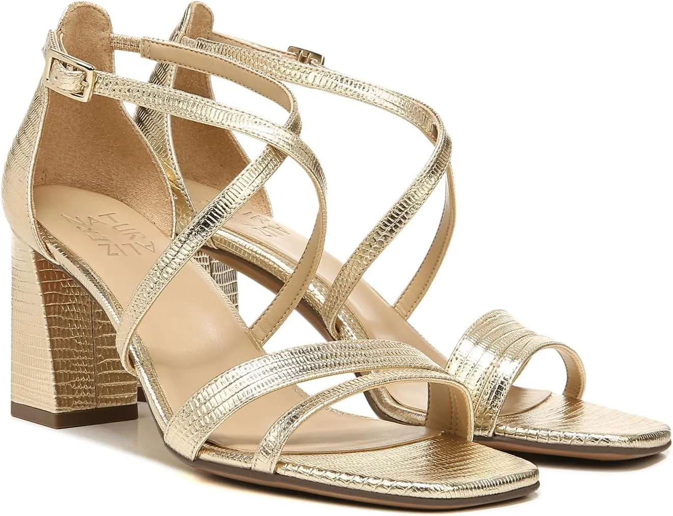 Naturalizer Women's Tiff Square Toe Block Heel Sandal
