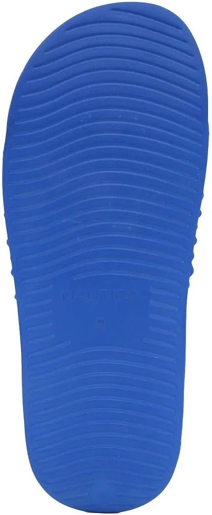 Nautica Men's Open Toe Slide Sandals - Comfortable Indoor & Outdoor Shower Slippers