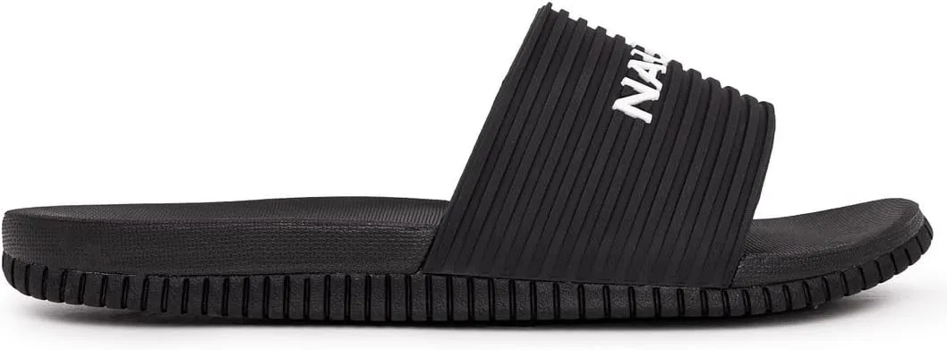 Nautica Men's Open Toe Slide Sandals - Comfortable Indoor & Outdoor Shower Slippers