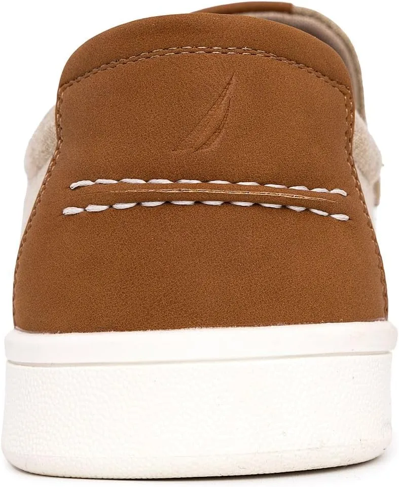 Nautica Men's Slip-On Loafers Casual Moc Toe Sneakers Boat Shoes Slipper for Men – Lightweight & Comfortable - Derwin