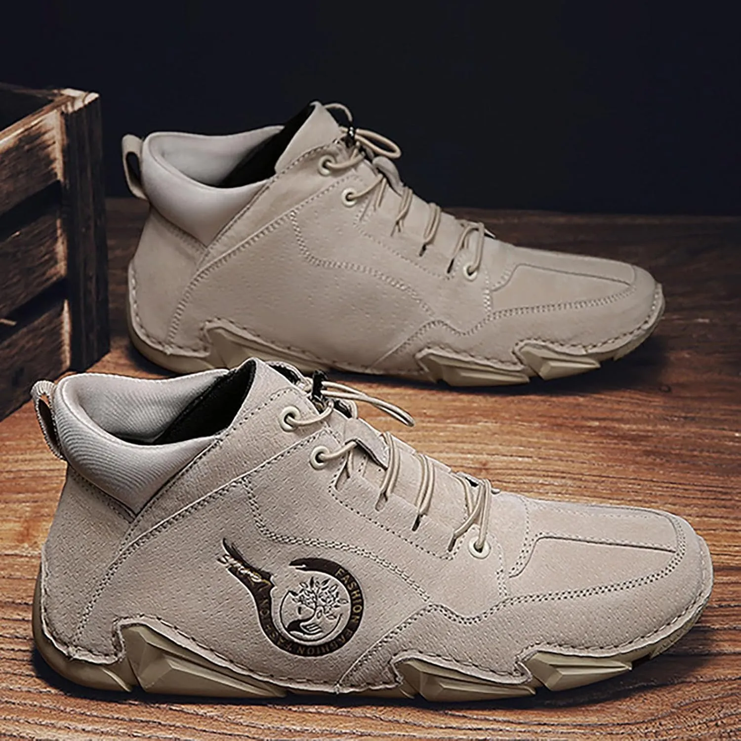 New Winter Men's Padded Leather Korean High Top Short Boots Sport Shoes Sneaker Shoes Men Men Shoes Men Shoes