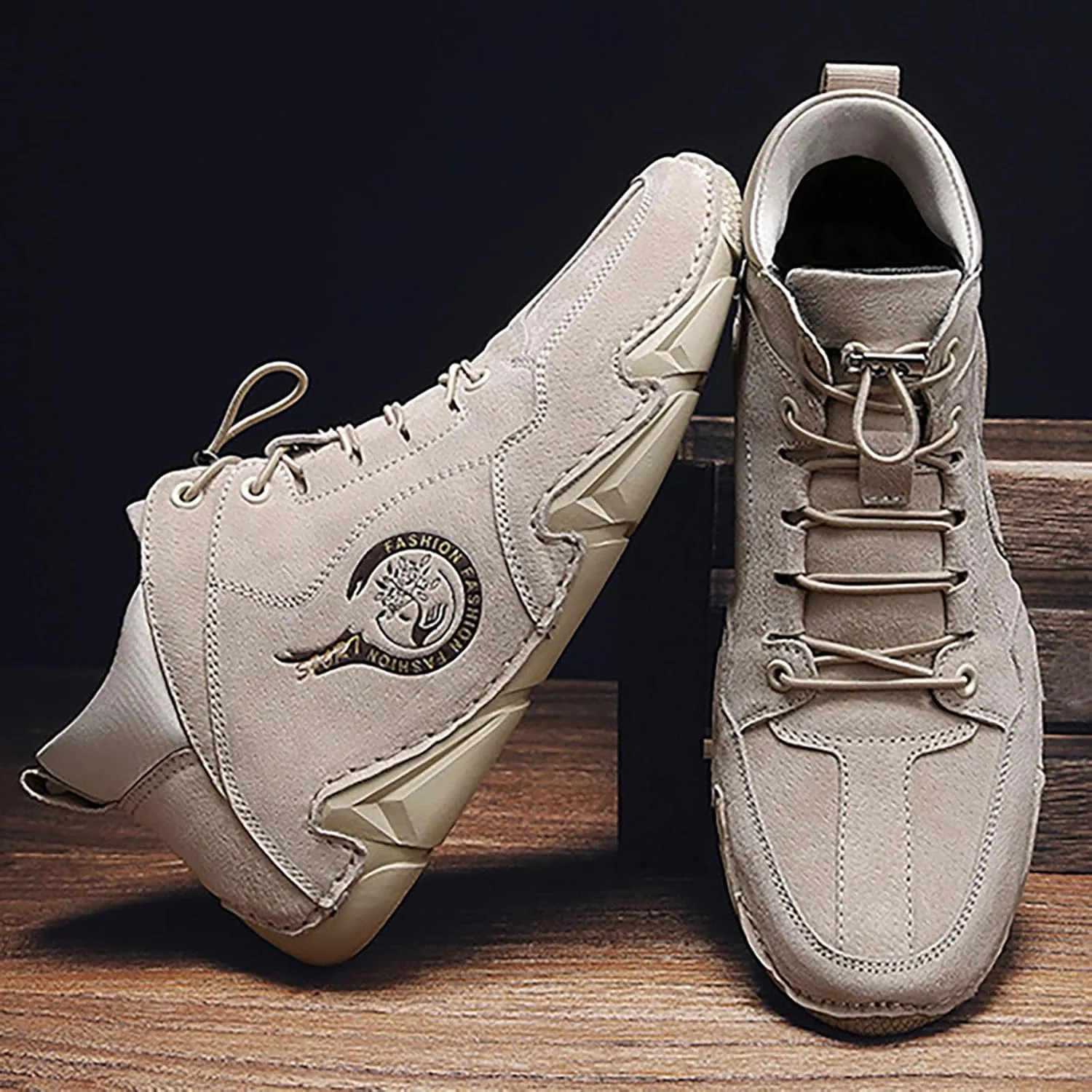 New Winter Men's Padded Leather Korean High Top Short Boots Sport Shoes Sneaker Shoes Men Men Shoes Men Shoes