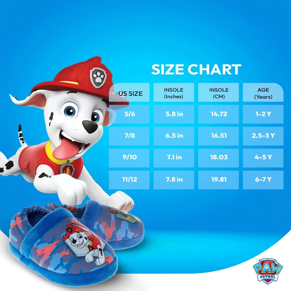 Nickelodeon Paw Patrol and SpongeBob Squarepants Slippers - Sponge Bob Chase Marshall Slipper Sandals - Plush Lightweight Warm indoor Comfort Soft Aline House Sandal (Toddler/Little Kid/Big Kid)