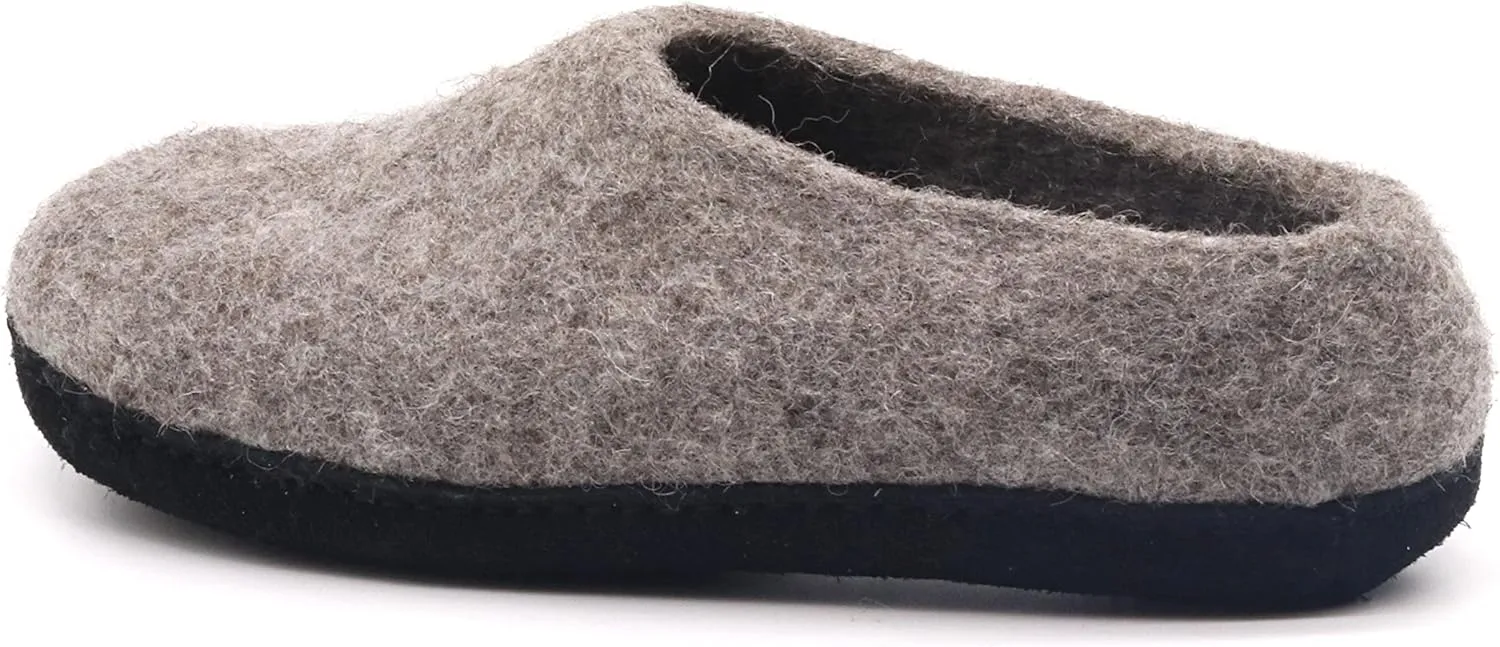 Nootkas Felted Merino Wool 'Newport' House Shoesfor Men and Women – Cozy Indoor Slippers with Natural Temperature Regulation